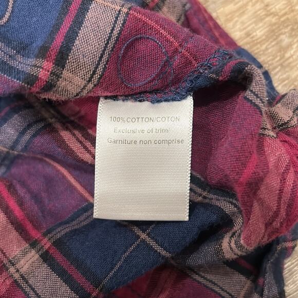 Gentle Fawn Plaid Snap Button Down Shirt Pink/Purple Size XS - Picture 6 of 11